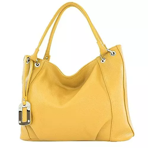 modamoda de Taschen & Rucksäcke modamoda de - T339 - ital. Schultertasche Shopper aus Leder