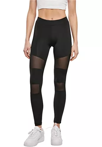 Urban Classics Leggings Urban Classics Damen Leggings mit Mesh Einsätzen, Ladies Tech Mesh Leggings erhältlich in vielen Farbvarianten, Größen XS - 5XL