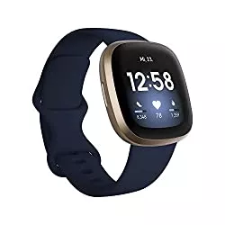 Fitbit Uhren Fitbit Versa 3 - Gesundheits- &amp; Fitness-Smartwatch mit 6-monatiger Premium-Mitgliedschaft, GPS, Tagesform-Index und bis zu 6+ Tage Akku