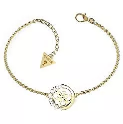 GUESS Schmuck GUESS TINY CHAIN &amp; 16MM 4G CHARM YG, gelb(gold), Gr. N