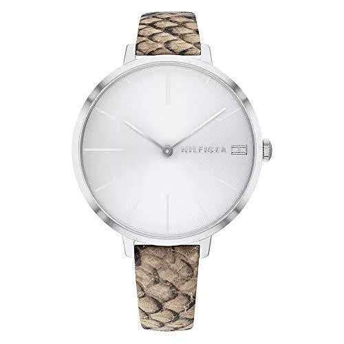 Tommy Hilfiger Uhren Tommy Hilfiger Damen Analoger Quarz Uhr mit Echtes Leder Armband 1782162