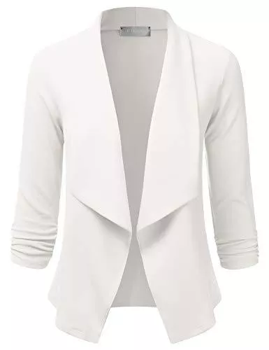 EIMIN Blazer EIMIN Damen 3/4-Ärmel Blazer Offene Vorderseite Büro Arbeit Cardigan Jacke (S-3XL)