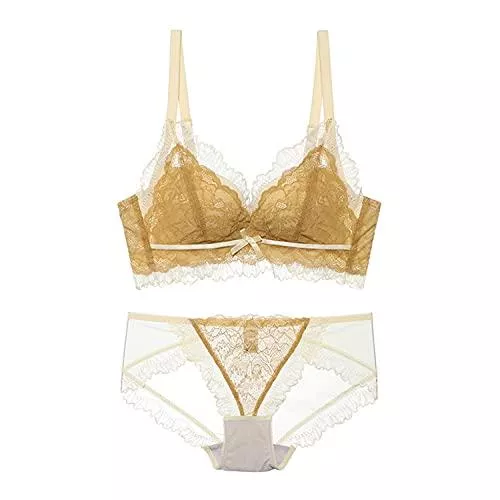 Generisch Unterwäsche & Dessous Generisch Dessous-BH Und HöSchen FüR Damen Bralette Strappy Babydoll-Bodysuit Sexy 2-Teilige UnterwäSche-Sets Mit Blumenmuster Und Hoher Taille