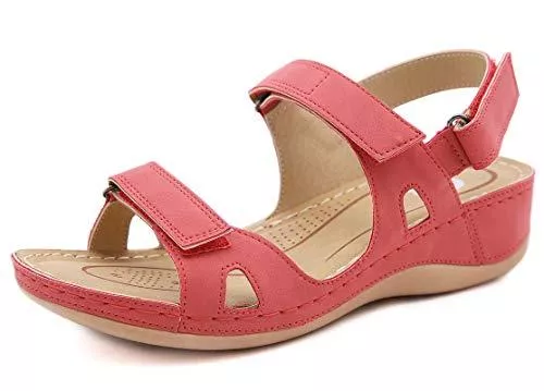 CELANDA Sandalen & Slides CELANDA Peep Toe Sandalen Damen Knöchelriemchen Sandalen Frauen Flache Lässig Sommer Sandale Outdoor Plateausandalen