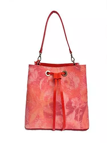 YOUBAG Taschen & Rucksäcke YOUBAG Alya Bucket Bag S Textil - handgefertigte Beuteltasche für Damen aus Textil und italienischem Leder