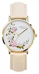 Orphelia Uhren Orphelia Fashion Damen Analog Quartz Uhr Floral mit Leder Armband