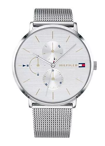 Tommy Hilfiger Uhren Tommy Hilfiger Damen Multi Zifferblatt Quarz Uhr Jenna mit Mesh Edelstahl Armband