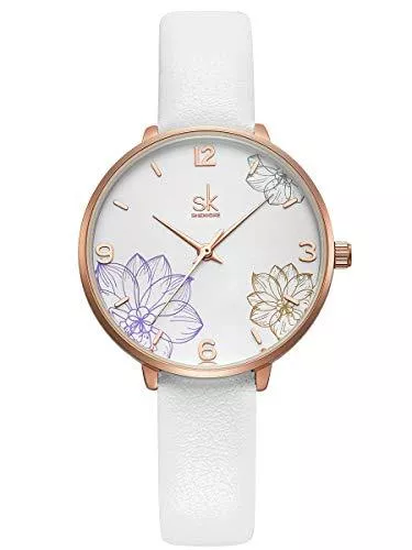 Alienwork Uhren Alienwork SK Armbanduhr Damen Blumen Elegant