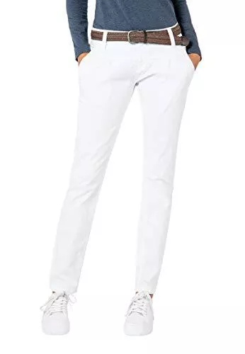 Urban Surface Hosen Urban Surface Damen Chino Stoff-Hose mit Flecht-Gürtel