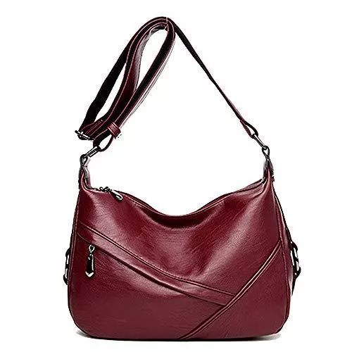 Coolives Taschen & Rucksäcke Coolives Damen Umhängetasche Casual Schultertasche Messenger Tasche Rotwein EINWEG