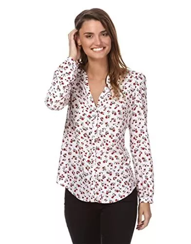 Vincenzo Langarmblusen Vincenzo Boretti Bluse, gerade geschnitten mit Tunika-Auschnitt