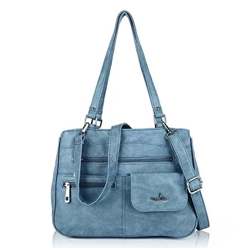 Angel Kiss Taschen & Rucksäcke Angel Kiss Tasche Leder Damenhandtasche Schultertasche Handtaschen Wasserdicht Tragetasche Multifunktionale Henkeltasche Umhängetasche Groß für Arbeit Schule Shopper Reise