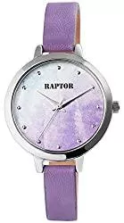 Raptor Uhren Raptor Smooth Damen-Uhr Echt Leder Armband Rund Elegant Analog Quarz RA10195