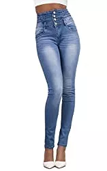 Hormtaer Jeans Damen Jeans High Waist Stretch Denim Jeanshosen für Damen Skinny Slim Fit Röhrenjeans Bleistiftjean Lässige Pant Strecken Schlank Stylische Hosen