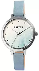 Raptor Uhren Raptor Smooth Damen-Uhr Echt Leder Armband Rund Elegant Analog Quarz RA10195