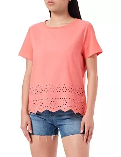 TOM TAILOR T-Shirts TOM TAILOR Damen T-Shirt mit Lochstickerei