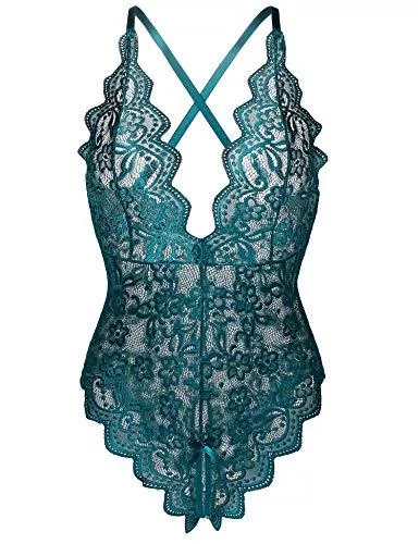 EVELIFE Unterwäsche & Dessous EVELIFE Damen Dessous Spitze Body Einteiler Teddy Dessous Tiefer V Ausschnitt Bodysuit Dessous