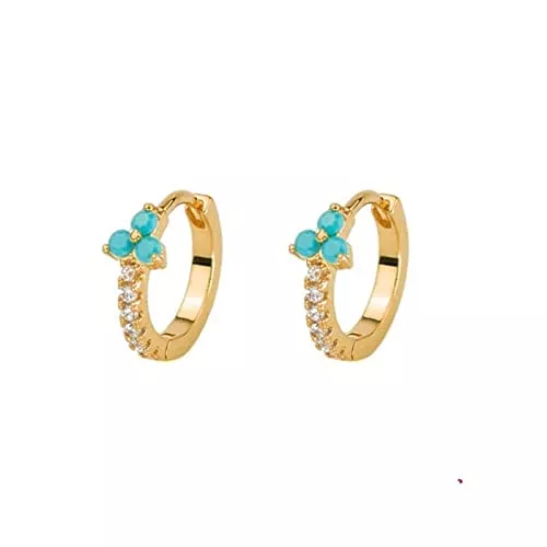 shangwang Schmuck shangwang Runde Damen-Ohrringe aus Sterlingsilber