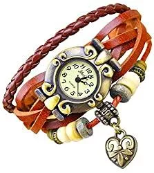 Kim Johanson Uhren Kim Johanson Damen Armbanduhr aus Leder in Braun inkl. Schmuckbeutel