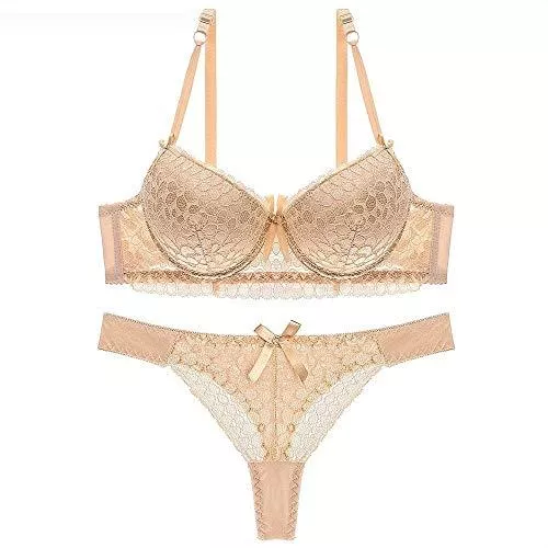 LqyKJas Unterwäsche & Dessous LqyKJas Mastektomie BHs Damen Erotik Dessous Sets Sexy Spitze BH für Frauen Push Up BH Sets Unterwäsche Panty Set Slips