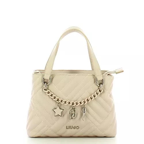 Liu Jo Taschen & Rucksäcke Liu Jo Borsa a mano Ecosostenibile con catena gioiello True Champagne
