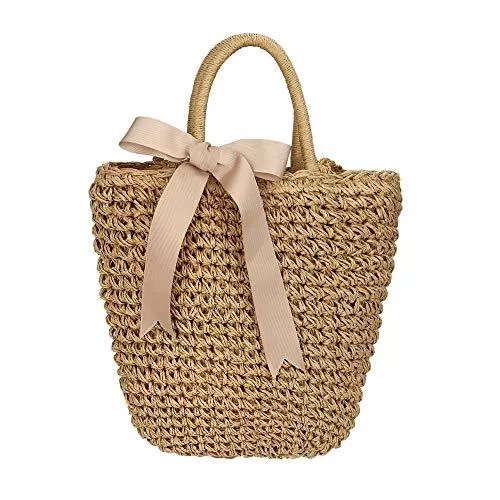 MaoXinTek Taschen & Rucksäcke MaoXinTek Stroh Umhängetasche Damen Sommer Strandtasche Basttasche Leichte Crossbody Tasche Handy Tasche für Strand Reisen