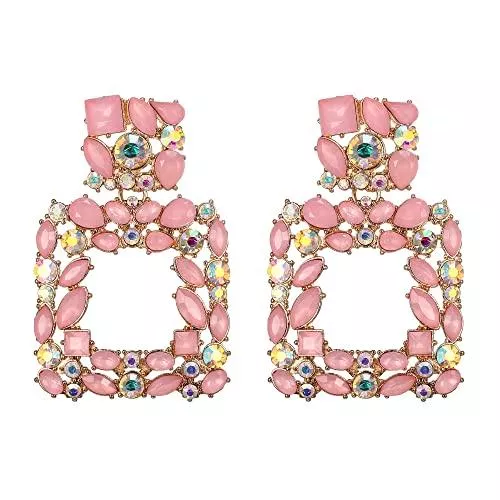 EVER FAITH Schmuck EVER FAITH Strass Ohrringe Österreichischer Kristall Geometrisch Statement Ohrringe Iridescent Clear AB