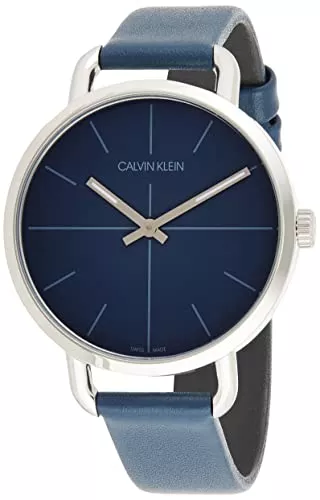 Calvin Klein Uhren Calvin Klein Damen Analog Quarz Uhr mit Echtes Leder Armband K7B231VN