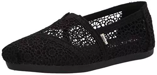 TOMS Flache Schuhe TOMS Damen Moroccan Corchet Alpargata Flache Slipper