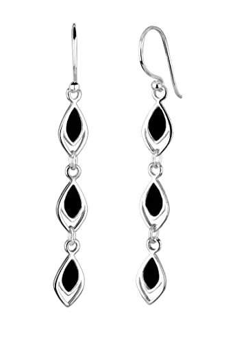 Elli Schmuck Elli Damen-Ohrhänger Feder 925 Sterling Silber