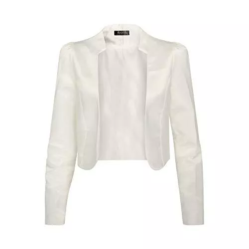 Bolerose Blazer Bolerose formal Satin Langen Ärmel Bolero Jacke