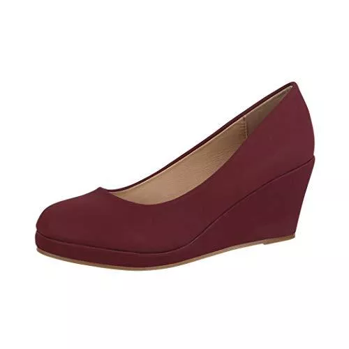 Elara High Heels Elara Damen Pumps Keilabsatz Schuhe mit Plateau Chunkyrayan