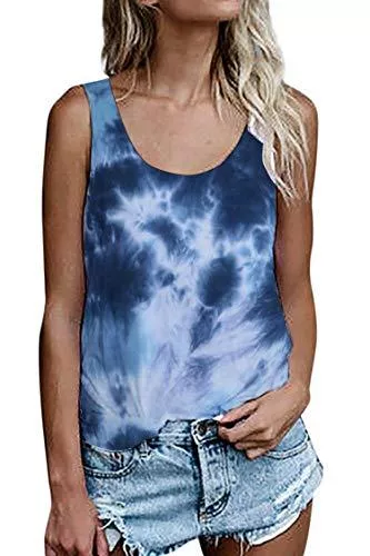 NONSAR Tops Damen Shirts Ärmellose Sommer Tunika Loose Fit Tank Tops