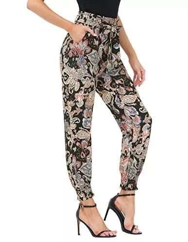 GRACE KARIN Hosen GRACE KARIN Damen Hose High Waist 9/10 Elegant Bleistifthose Casual Carpi Hose mit Taschen