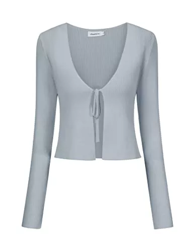 Clearlove Strickjacken Clearlove Damen Bolero Kurze Langarm Strickjacke schrug Cardigan（Verpackung MEHRWEG)