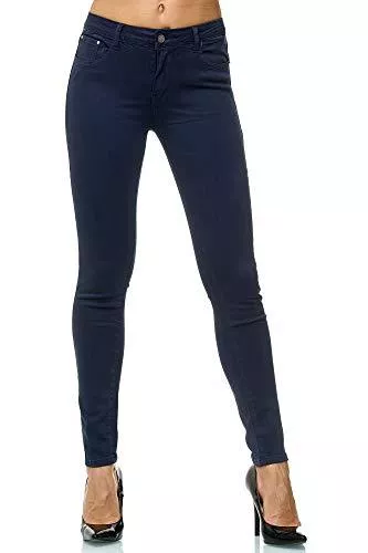 Elara Jeans Elara Damen Stretch Hose Skinny Jeans Elastisch Chunkyrayan