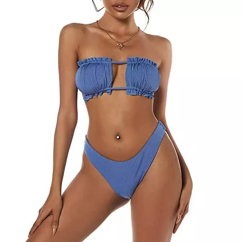 ZAFUL Bademode ZAFUL Damen Badeanzug Tie Cutout Bikini Set Beachwear