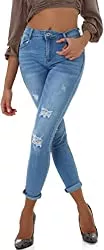 Jela London Jeans Jela London Damen Skinny Jeans High-Waist Push-Up