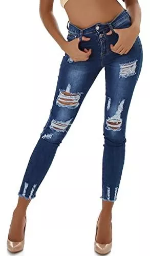 Jela London Jeans Jela London Damen Skinny Jeans High-Waist Push-Up