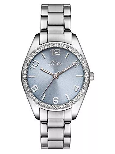 s.Oliver Uhren s.Oliver Damen Analog Quarz Armbanduhr mit Edelstahlarmband