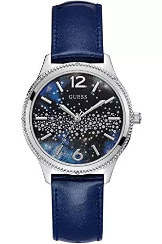 GUESS Uhren Guess Celeste Damen Uhr analog Quarzwerk mit Leder Armband W1028L1