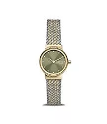 SKAGEN Uhren SKAGEN - Freja Lille Analoge Quarzuhr mit 2T Silber/Rose-Farbe, Edelstahl-Mesh-Armband für Damen, SKW3030