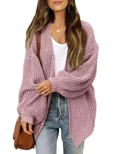CYSTYLE Strickjacken CYSTYLE Damen Cardigan Strickjacke Strickmantel Cardigan Lose Herbst Winter Jacke Mantel