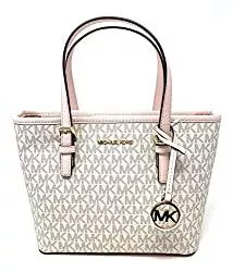 Michael Kors Taschen & Rucksäcke Michael Kors XS Carry All Jet Set Travel Womens Tote Powder Blush PVC