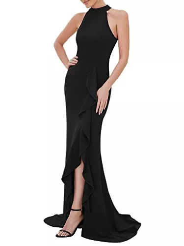 Ever-Pretty Abendkleider Ever-Pretty Damen Elegant Abendkleid Bodycon Neckholder Rüschen Formal AE0005