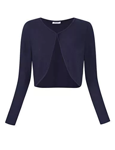 KOJOOIN Strickjacken KOJOOIN Damen Bolero Kurz Strickjacke Langarm Cardigan Schulterjacke Bolerojacke Schulterjacke Casual Top（Verpackung MEHRWEG）