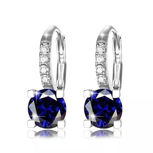CACESTONE Schmuck CACESTONE Ohrringe für Damen,Silber 925 Kleine Creolen Schmuck Damen mit Zirkonia,Juwel 2 Carat 6.5mm,Muttertags geschenk/Geburtstags geschenk für Frauen Mädchen,14mm