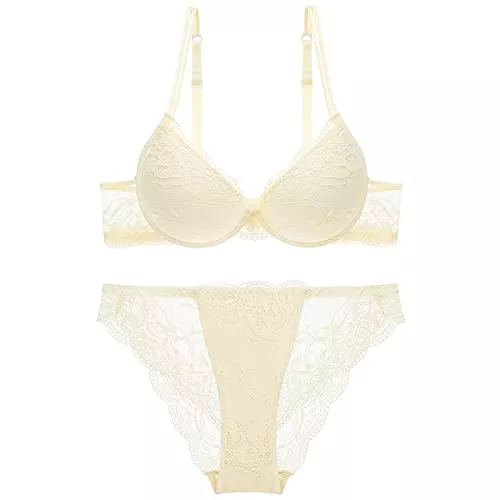 Cwang Unterwäsche & Dessous Cwang BH mit tiefem V - BH Bügel -Set Bequeme BH-Unterhosen Dessous-Sets Unterwäsche für Frauen