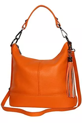 AmbraModa Taschen & Rucksäcke AmbraModa GLX09 - Damen Handtasche Schultertasche Beutel aus Echtleder