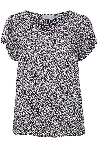 Fransa Kurzarmblusen fransa Damen Bluse Kurzarm 20609296